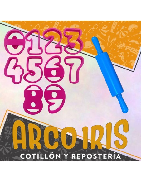 Cortantes Numeros Con Palo De Amasar Plasticos Stasio