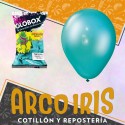 Globo Perlado 12 X 50 - Turquesa/verde Liquidacion Arco Iris Bombucha