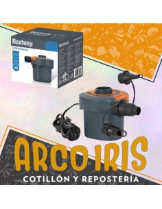 Inflador Electrico Para Inflables Xu - Bestway Extrae Todo El Aire 2 Picos No Para Globos Latex