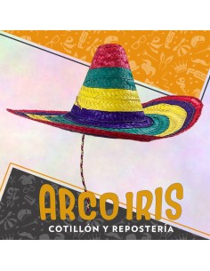 Gorro Rafia Mexicano Colores Xu - Rayas Party Store