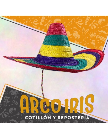 Gorro Rafia Mexicano Colores Xu - Rayas Party Store