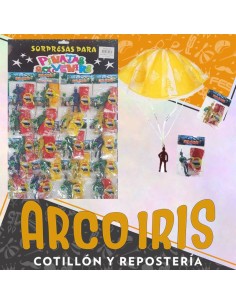 Paracaidas Robot/soldados X 20 - Blister