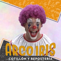 Peluca Afro Violeta/lila Xu