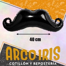 Mylar 14 Bigote Xu - 40 Cm Mario Bros Globo Metalizado Papel