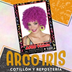 Peluca Afro Violeta Xu - Party Store