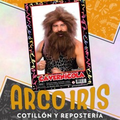 Peluca Cavernicola Con Barba Xu - Party Store