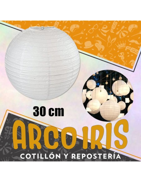 Lampara Papel Blanca Mediana Xu - 30 Cm