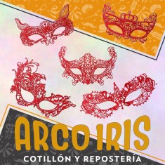 Veneciano Mascara Encaje Rojo X 10 - Varios Modelos Antifaz Corona-zorro-gatita-mariposa Party Store