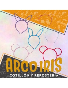 Vincha Alambre Orejas X 10 Oferta - Coneja/gato/raton/ratona/gatita Forradas Tela Varios Motivos