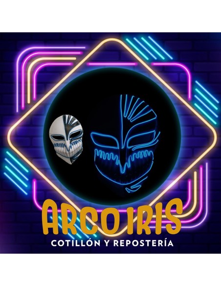 Luminoso Mascara Bleach Xu - Tira De Luz Y Control 3 Efectos Halloween Led