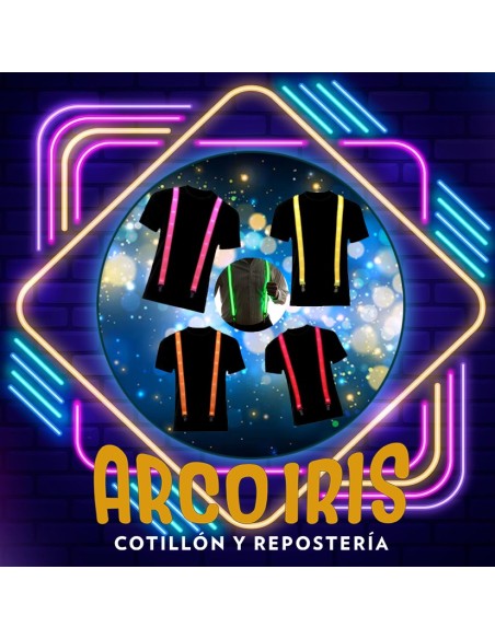 Luminoso Tiradores Led Xu +2-5% - Amarillo-azul-rojo-rosa-naranja Promo Por Cantidad Led Suspenders