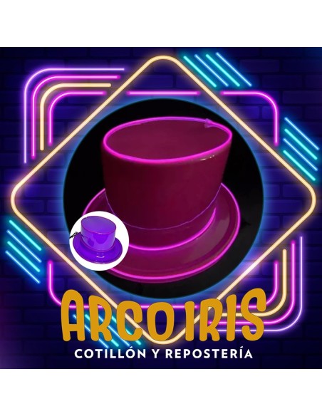 Gorro Luz Galera Plastica Xu - Cordon Led Tanguero Cubano Guapo