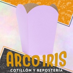 Pochoclera Lisas Pastel X 10 Gold Mundo-rosa-amarillo-celeste-agua Marina-lila- 2