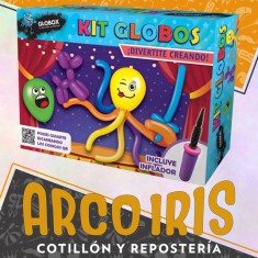 Globo Kit Globo Divertite Creando - 4 Bolsas E Inflador -globos Formas-globos Impresos-globologia -