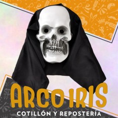 Careta Terror Con Tela Calavera Blanca Xu +3-5% - Halloween Descuento Por Cantidad Gape