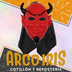 Careta Terror Con Tela Demonio Xu +3-5% - Diablo Halloween Descuento Por Cantidad Gape