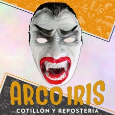 Careta Terror Dracula Xu +6-5% Vampiro Halloween Descuento Por Cantidad New Gape