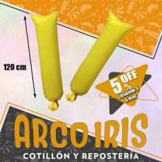 Globo Nudo Amarillo 20 X 120 Cm X 20 +5-5% Tambien Conocido Como Aplaudidor O Globo De Cancha Imagen