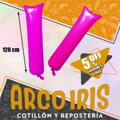 Globo Nudo Lila 20 X 120 Cm X 20 +5-5% Tambien Conocido Como Aplaudidor O Globo De Cancha Imagen