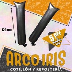 Globo Nudo Negro 20 X 120 Cm X 20 +5-5% Tambien Conocido Como Aplaudidor O Globo De Cancha Imagen