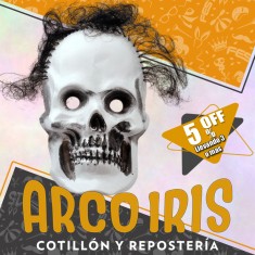Careta Terror Con Pelo Calavera Xu +3-5% - Halloween Descuento Por Cantidad Gape