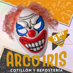 Careta Terror Con Pelo Payaso Terror Xu +3-5% - Halloween Descuento Por Cantidad Gape