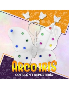 Ala Set Mariposa Con Vincha Y Cetro Con Flor Metal Xu Primavera 2