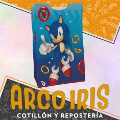 Sonic Co Bolsa Caramelera Con Cierre X 8 - De Papel Con Glitter Y Cierre