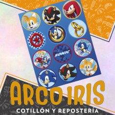 Sonic Co Stickers 2 X 12 U - 24 Stickers Decorativos