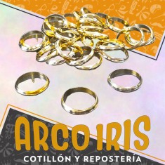 Alianzas Plasticas Doradas X 50