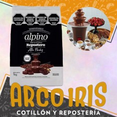 Chocolate Alpino Semiamargo X Kg - Repostero Alta Fluidez Bano De Reposteria Especial Cascada De Chocolate Lodiser