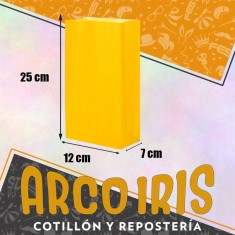 Bolsa Caramelera X 50 Amarilla - 12 X 25 X 7 Cm Pleno Amarillo