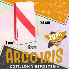 Bolsa Caramelera X 50 Banda Roja +3-20% - 12 X 24 X 7 Cm River Promo Por Cantidad
