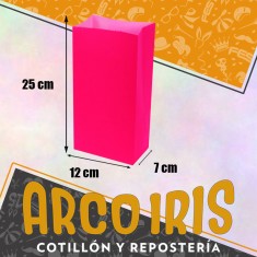 Bolsa Caramelera X 50 Fucsia - 12 X 25 X 7 Cm Pleno Fucsia