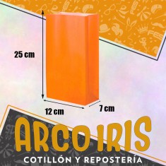 Bolsa Caramelera X 50 Naranja - 12 X 25 X 7 Cm Pleno Naranja