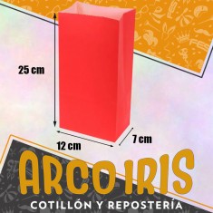 Bolsa Caramelera X 50 Rojo - 12 X 25 X 7 Cm Pleno Rojo