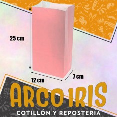 Bolsa Caramelera X 50 Rosa Pastel - 12 X 25 X 7 Cm Pleno Rosa Pastel