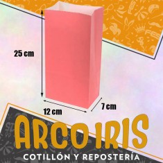 Bolsa Caramelera X 50 Rosa - 12 X 25 X 7 Cm Pleno Rosa
