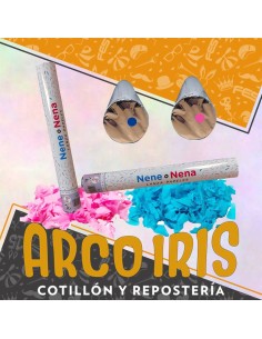 Canon 40 Cm Revelacion De Genero Xu - Nene Nena Papel De Color Celeste Rosa