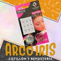 Kit Mini Brilla Sin Limites - Kit Para Maquillaje - 2 Maquillaje Glitter - Strass