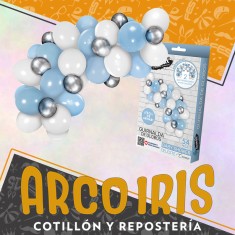 Guirnalda De Globos 12 Baby Shower Celeste X 54 Piezas Con 2 Guirnalda Armas Un Arco 39 Globo Perlado 12 20 Celeste Pastel