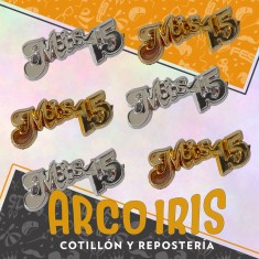 Mis 15 Anos Plastico Oro/platax 36-para Souvenirs-