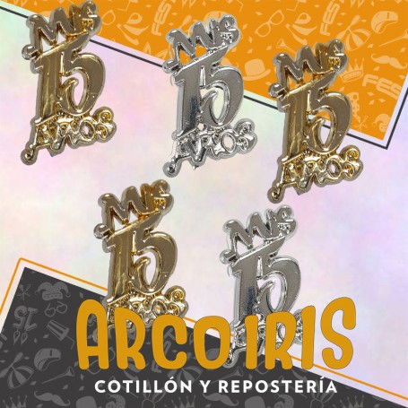 Mis 15 Anos Plastico Oro/platax 36-para Souvenirs-