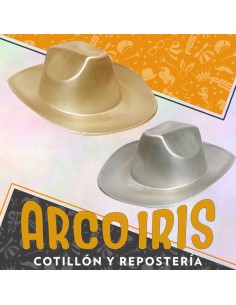 Gorro Cowboy Metal Liso -dorado-plata-rosa-