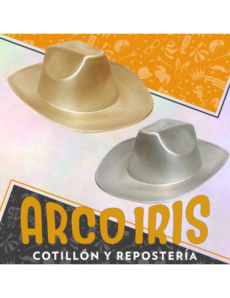 Gorro Cowboy Metal Liso -dorado-plata-rosa-
