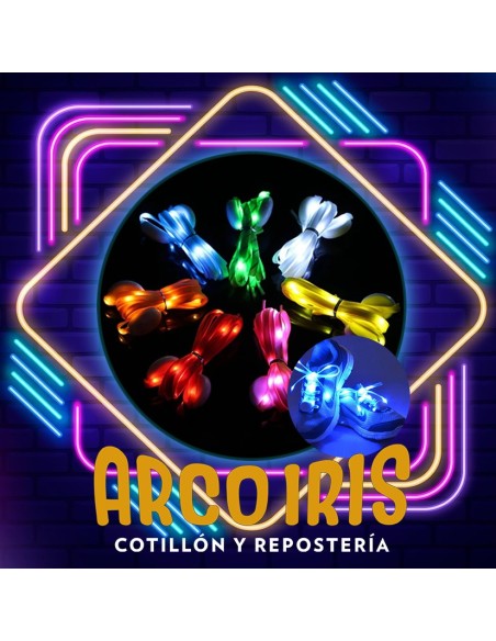 Luminoso Cordones Led Para Zapatillas Por Par - Varios Colores Y Modelos Platube Lacesleds Party