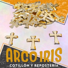 Cruces Plastica Sin Aro X 100 - Oro