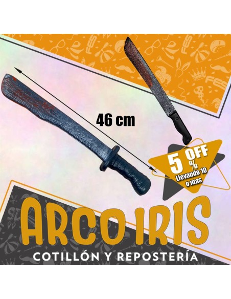 Machete Con Sangre 46 Cm +10-5% - Halloween Armas Promo Por Cantidad Martes 13/la Purga