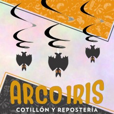 Espiral Con Murcielago X 2 - Halloween Hanging Decorations Rondi