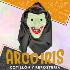 Careta Terror Con Tela Bruja Xu +3-5% - Halloween Descuento Por Cantidad Gape